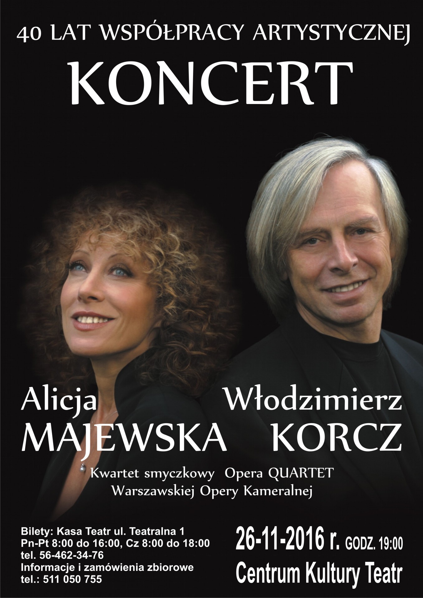 Alicja Majewska i Włodzimierz Korcz – recital | Centrum Kultury Teatr w