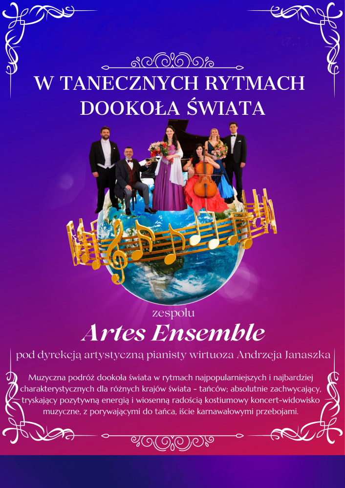 plakat ARTES ENSEMBLE W tanecznych rytmach dookoła świata - BEZ DATY i MIEJSCA