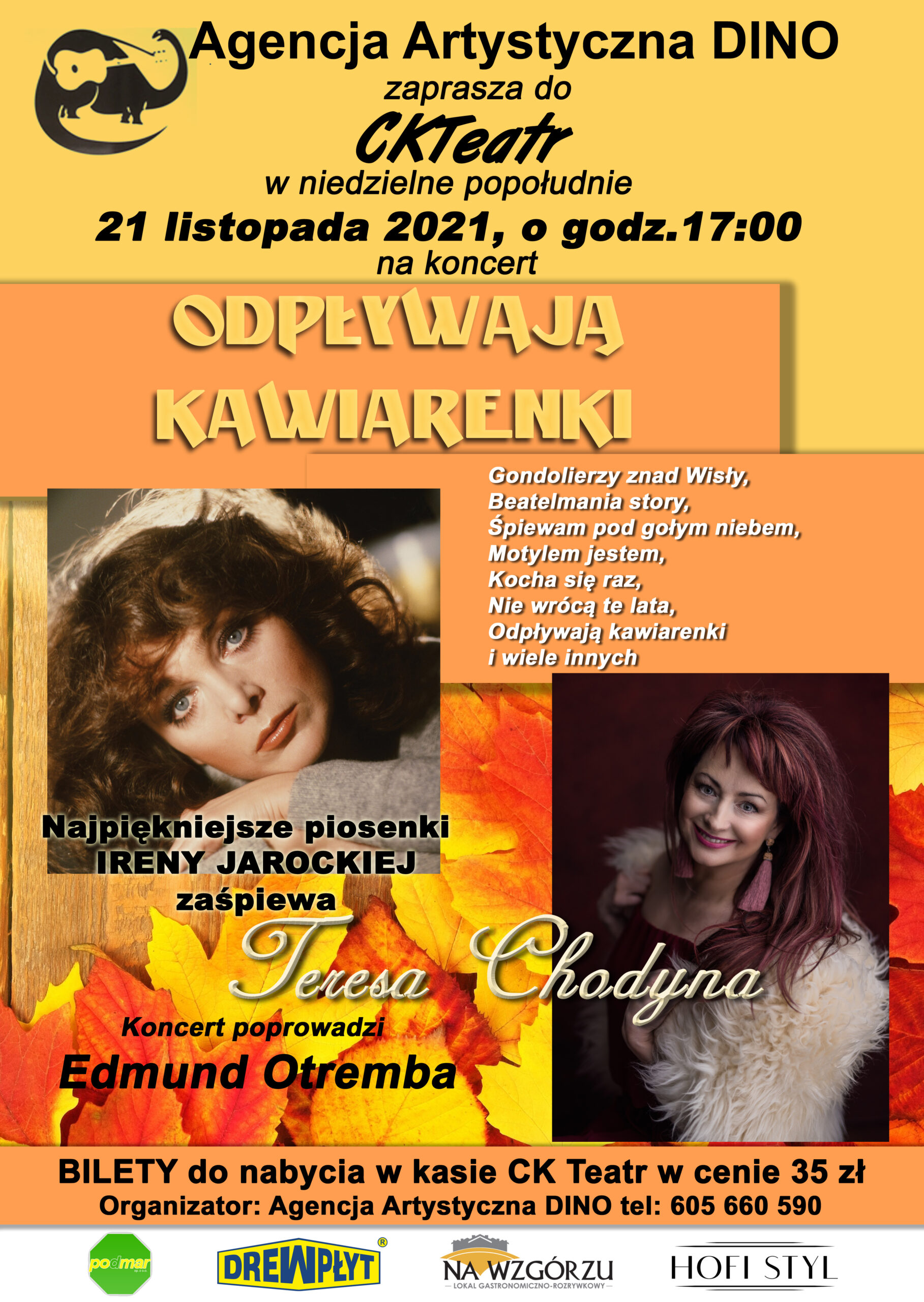 Plakat konceru piosenek Jarockiej